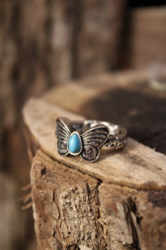 Aqua Monarch Ring