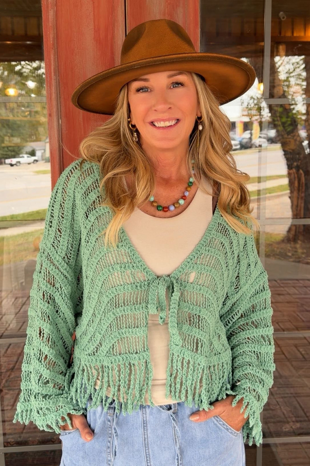 Seafoam Cotton Cardigan