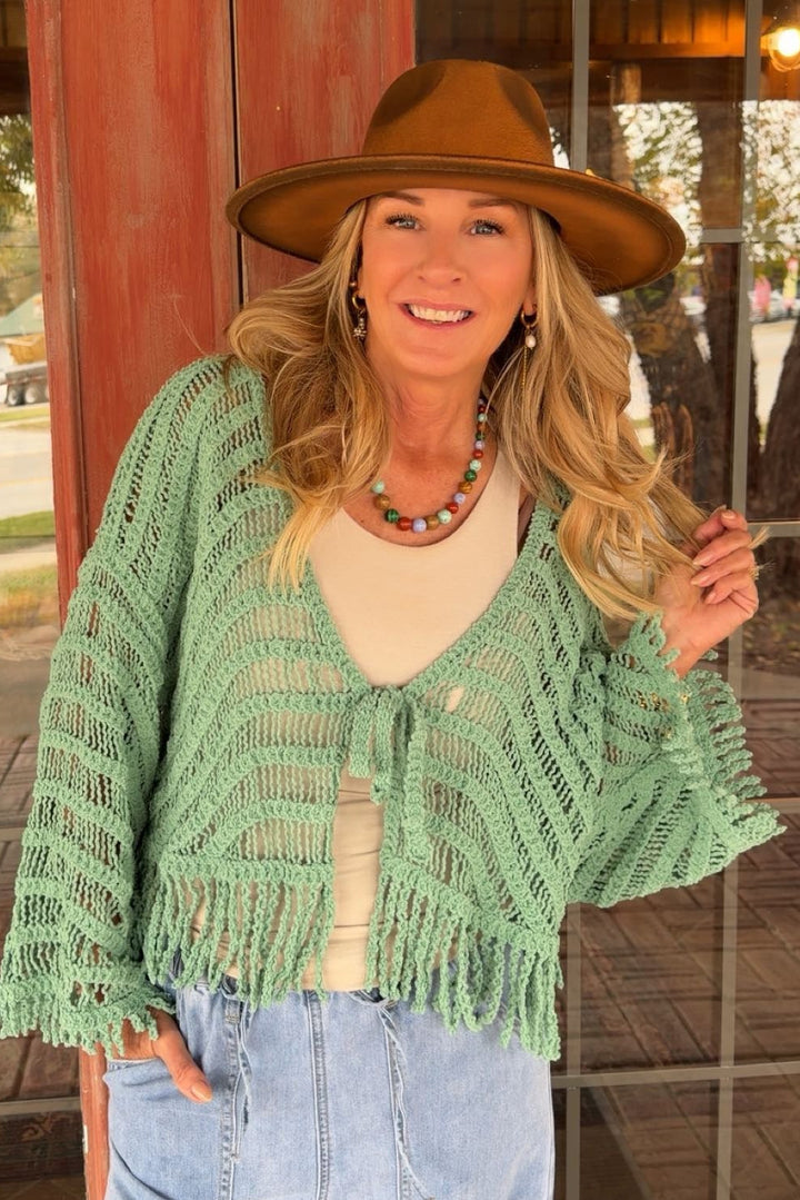Seafoam Cotton Cardigan