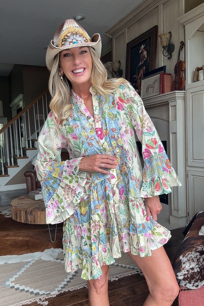 Island Mirage Cotton Mini Dress