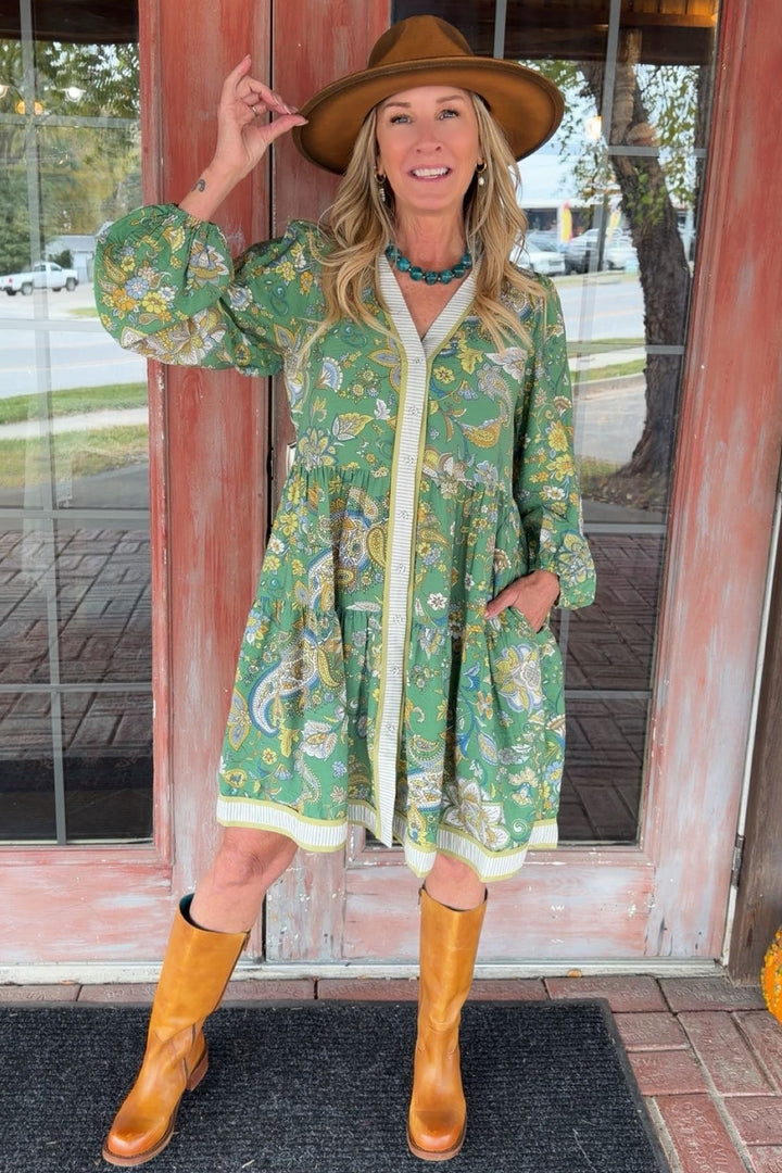 Emerald Vines Dress