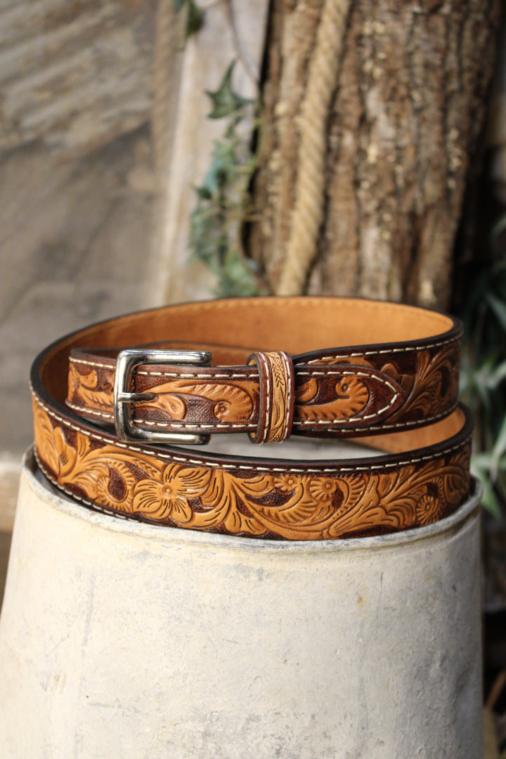 Dusty Trails Leather Belt