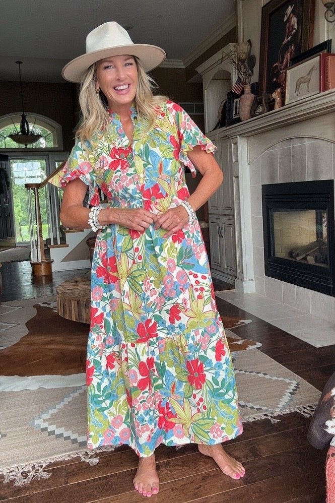 Bloom Burst Cotton Dress