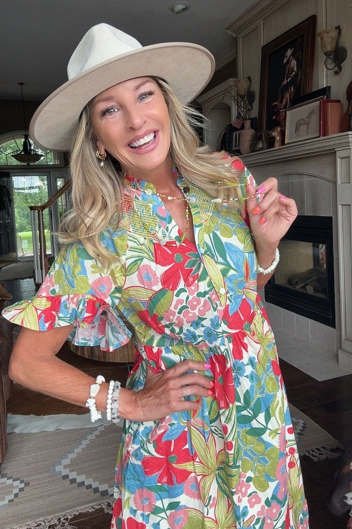 Bloom Burst Cotton Dress