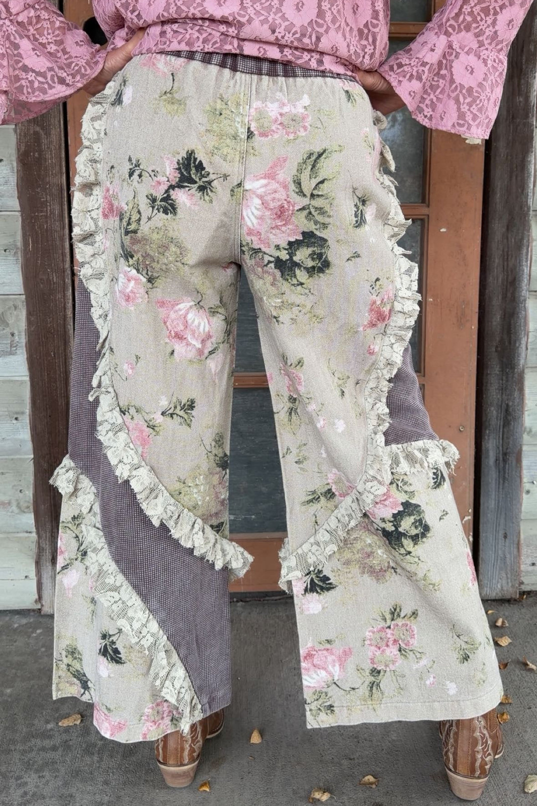 Enchanted Floral Plum Pants