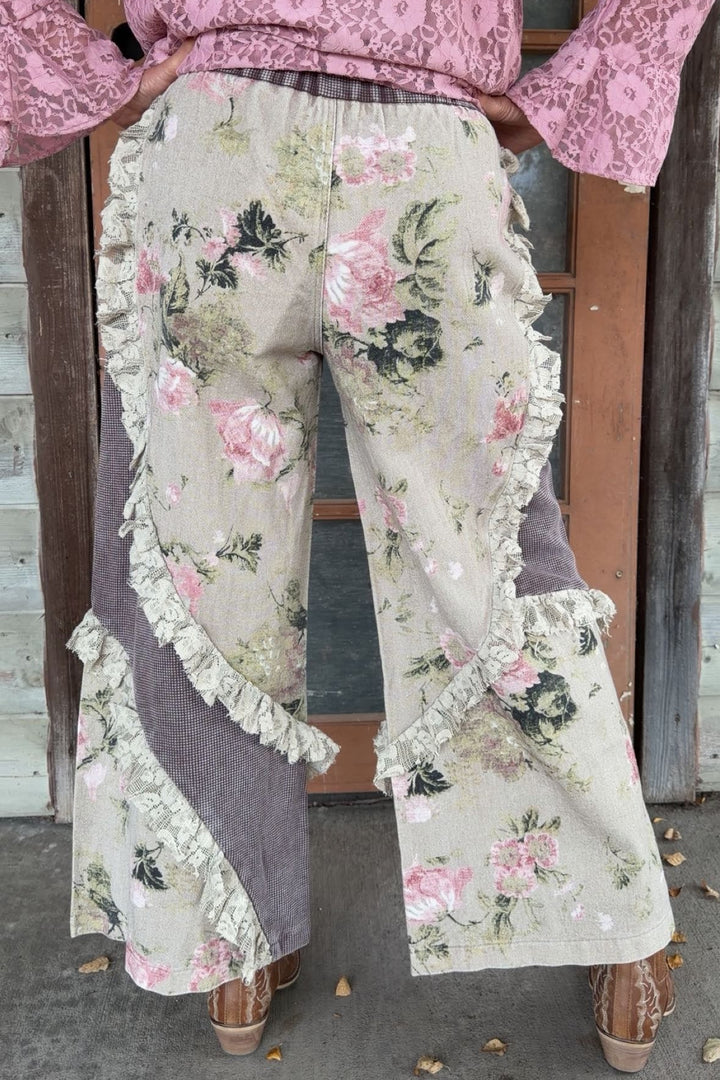 Enchanted Floral Plum Pants