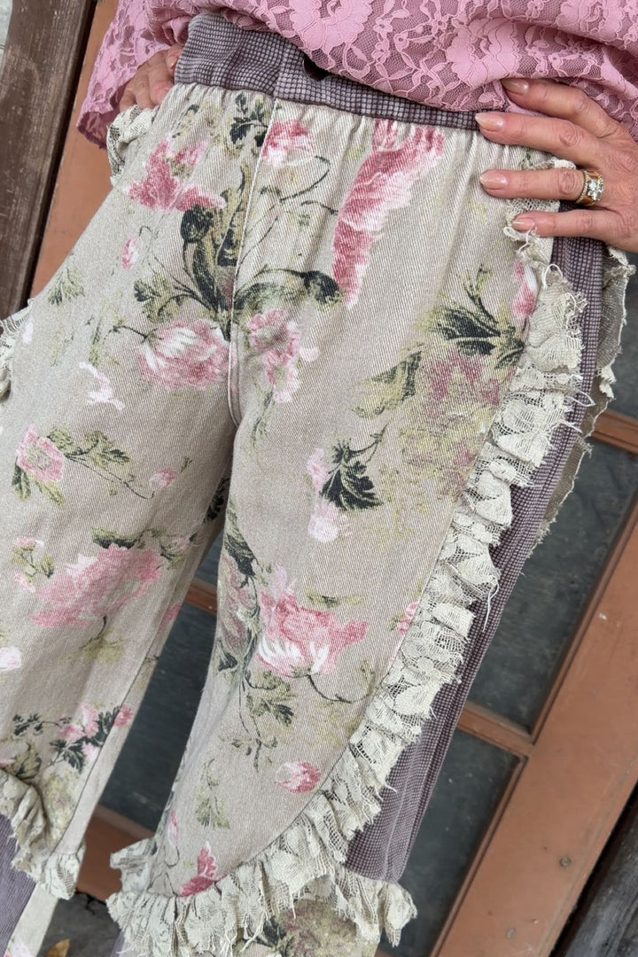 Enchanted Floral Plum Pants