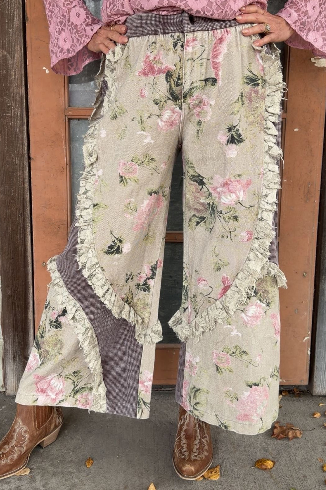 Enchanted Floral Plum Pants