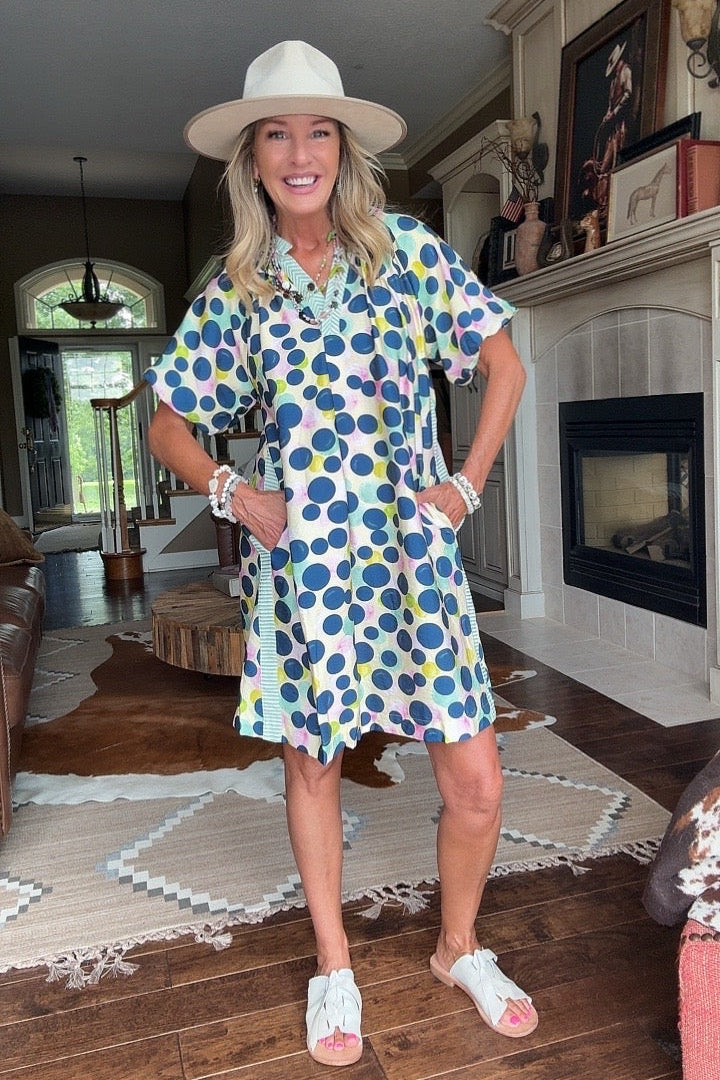 Sage &amp; Sunshine Dotted Dress