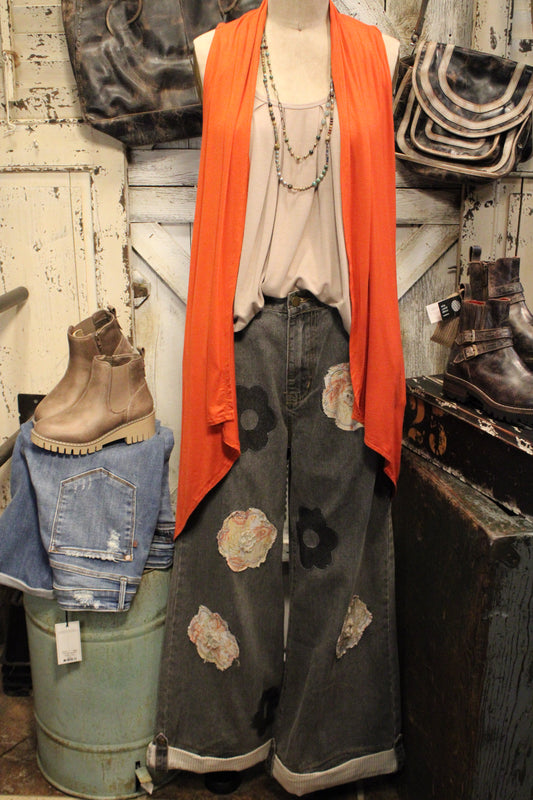 Prairie Bloom Black Pants