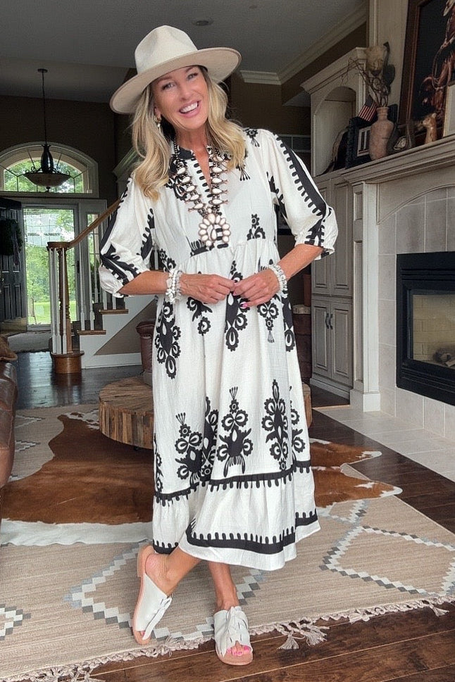 Canvas &amp; Charcoal Dress