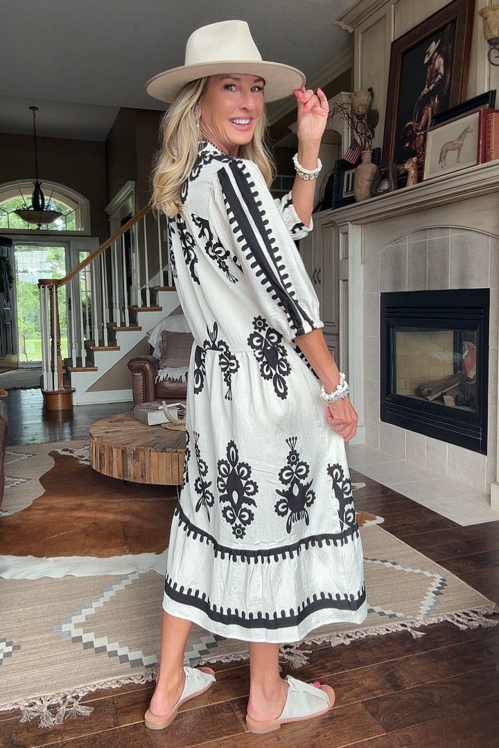Canvas &amp; Charcoal Dress