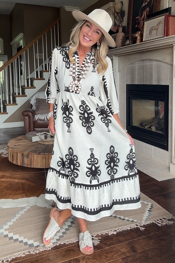 Canvas &amp; Charcoal Dress