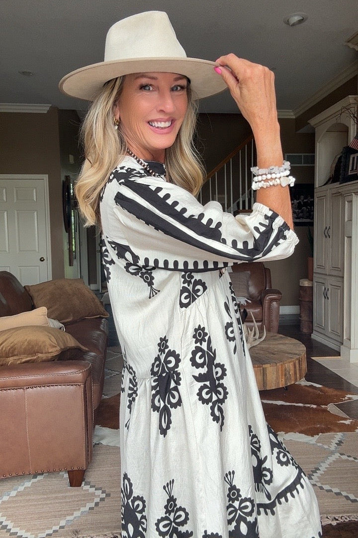 Canvas &amp; Charcoal Dress