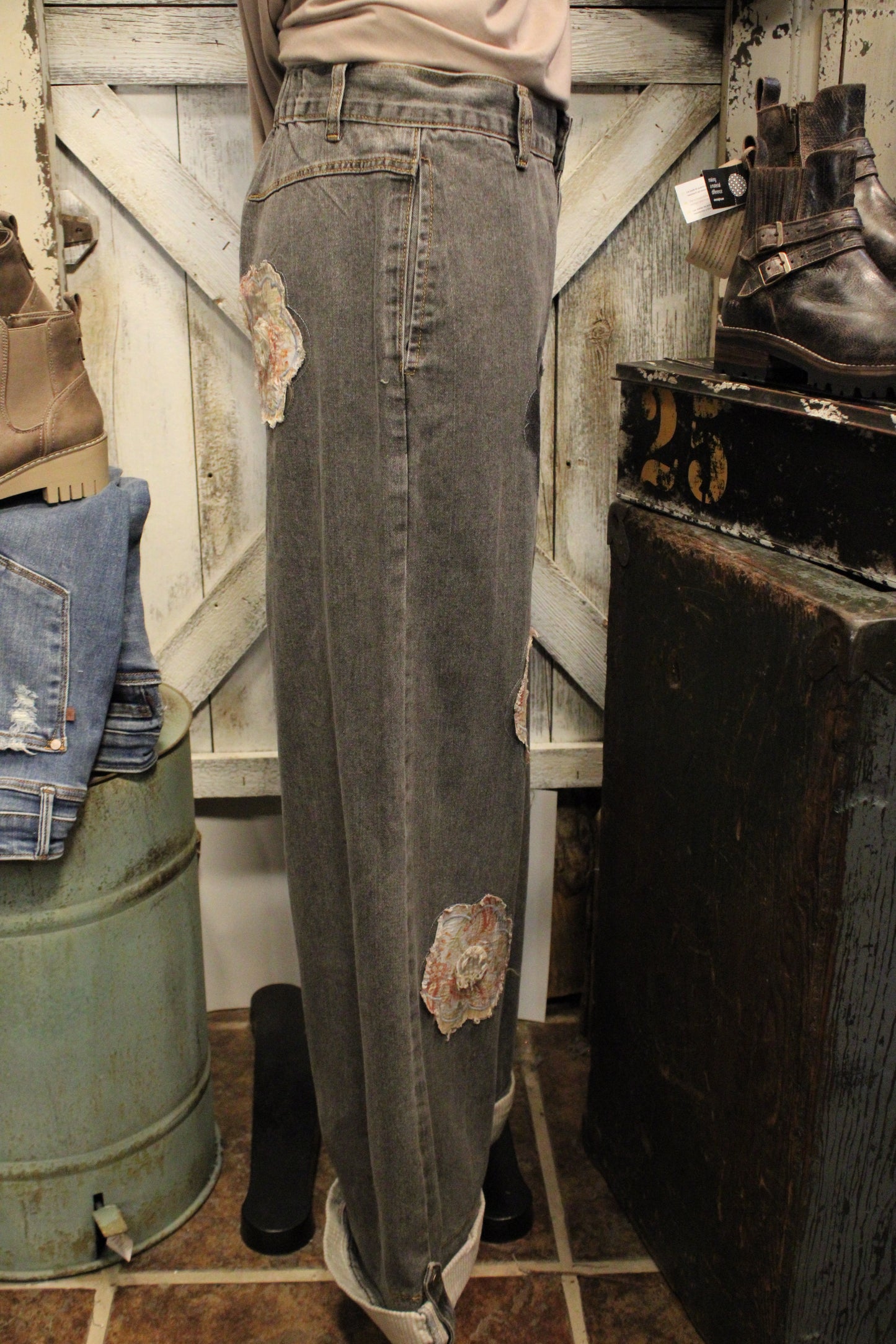 Prairie Bloom Black Pants