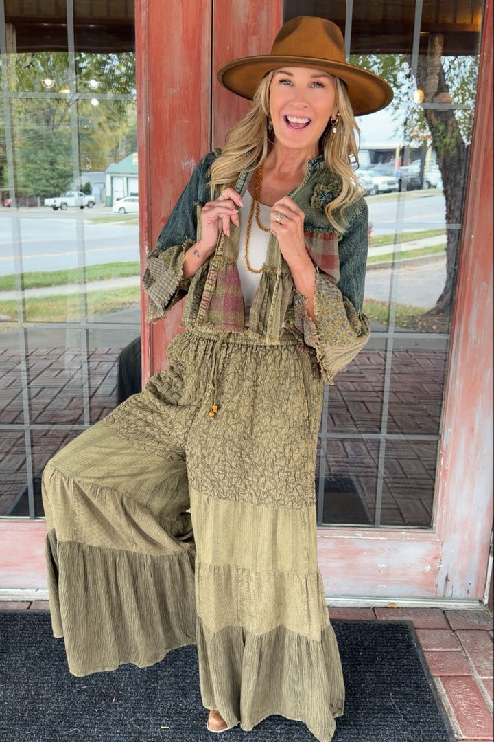 Patchwork Meadow Gravel Pants