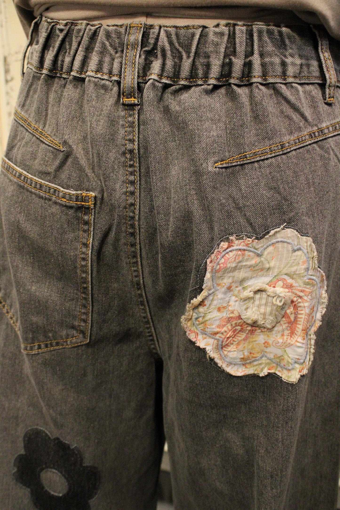 Prairie Bloom Black Pants