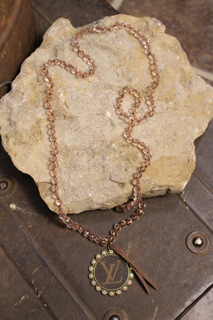 Found Treasures Upcycled Pink Sparkle Necklace