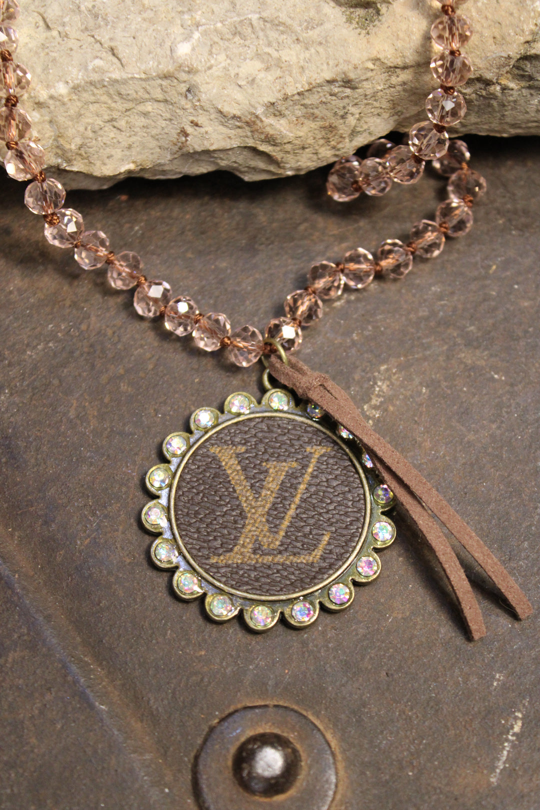 Found Treasures Upcycled Pink Sparkle Necklace
