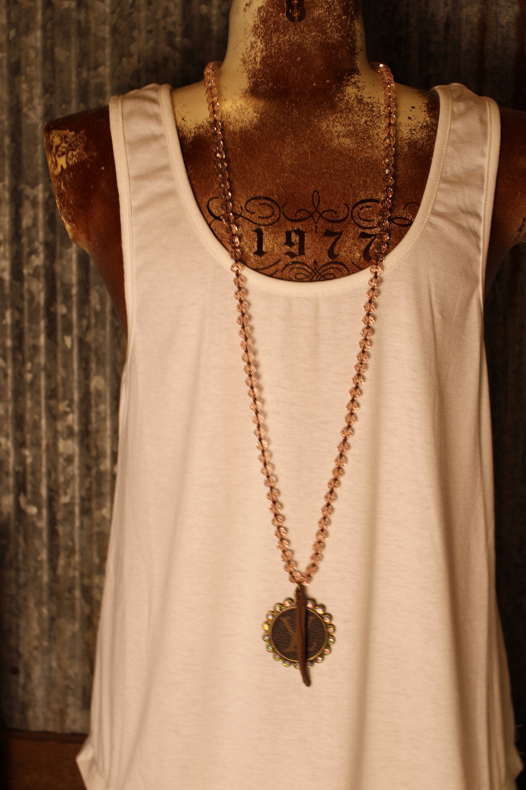 Found Treasures Upcycled Pink Sparkle Necklace