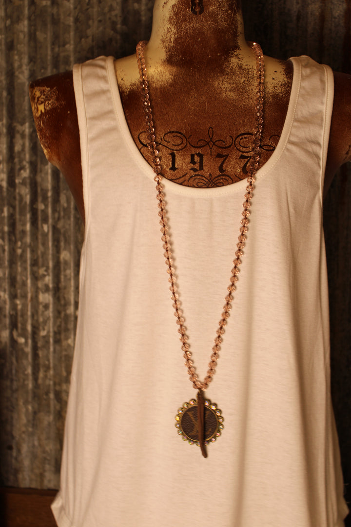 Found Treasures Upcycled Pink Sparkle Necklace