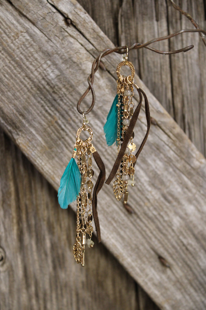 Sunset Canyon Feather Earrings