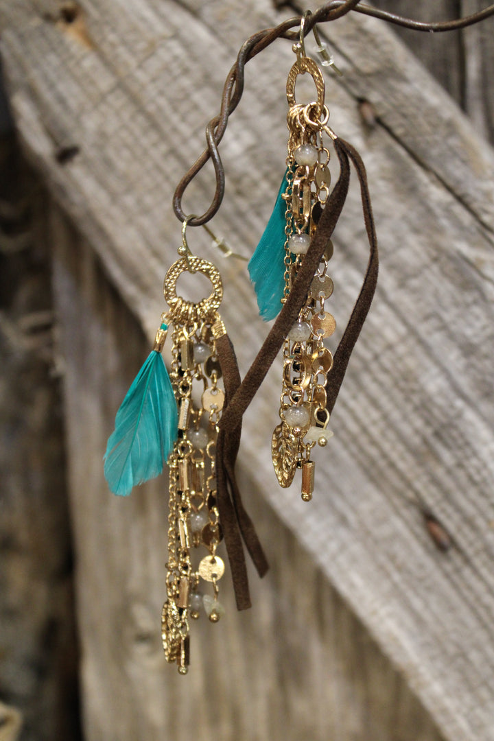 Sunset Canyon Feather Earrings