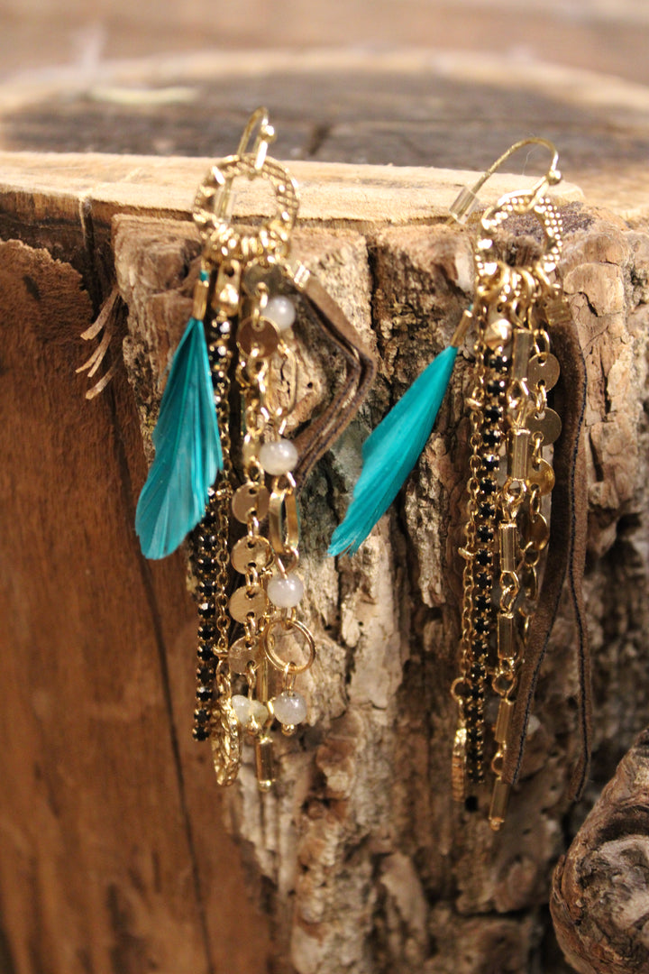 Sunset Canyon Feather Earrings