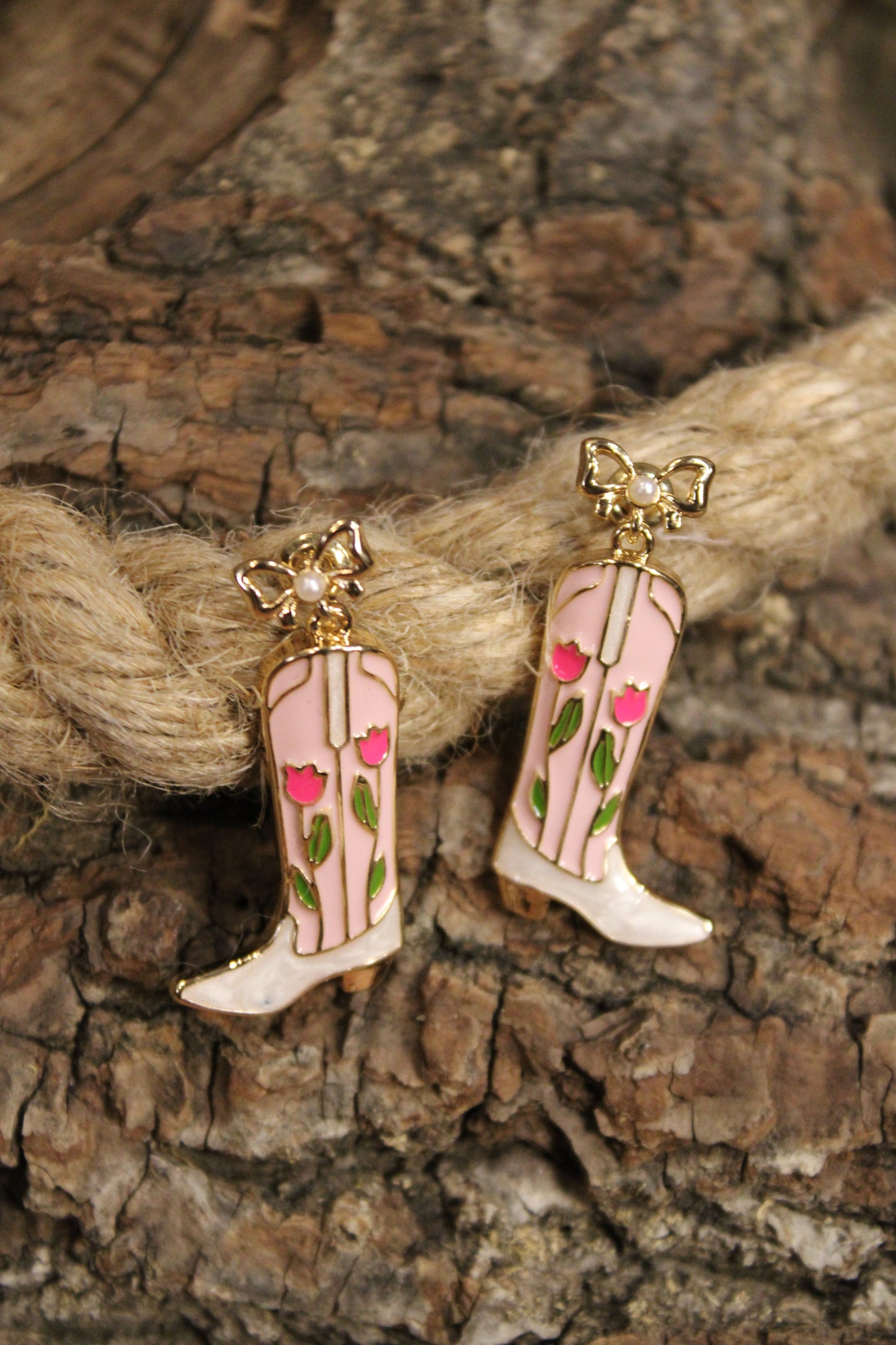 Blooms And Boots Earrings