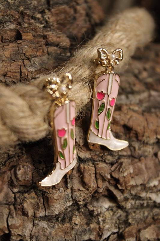 Blooms And Boots Earrings
