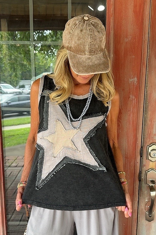 Patriot Skies Charcoal Cotton Tank