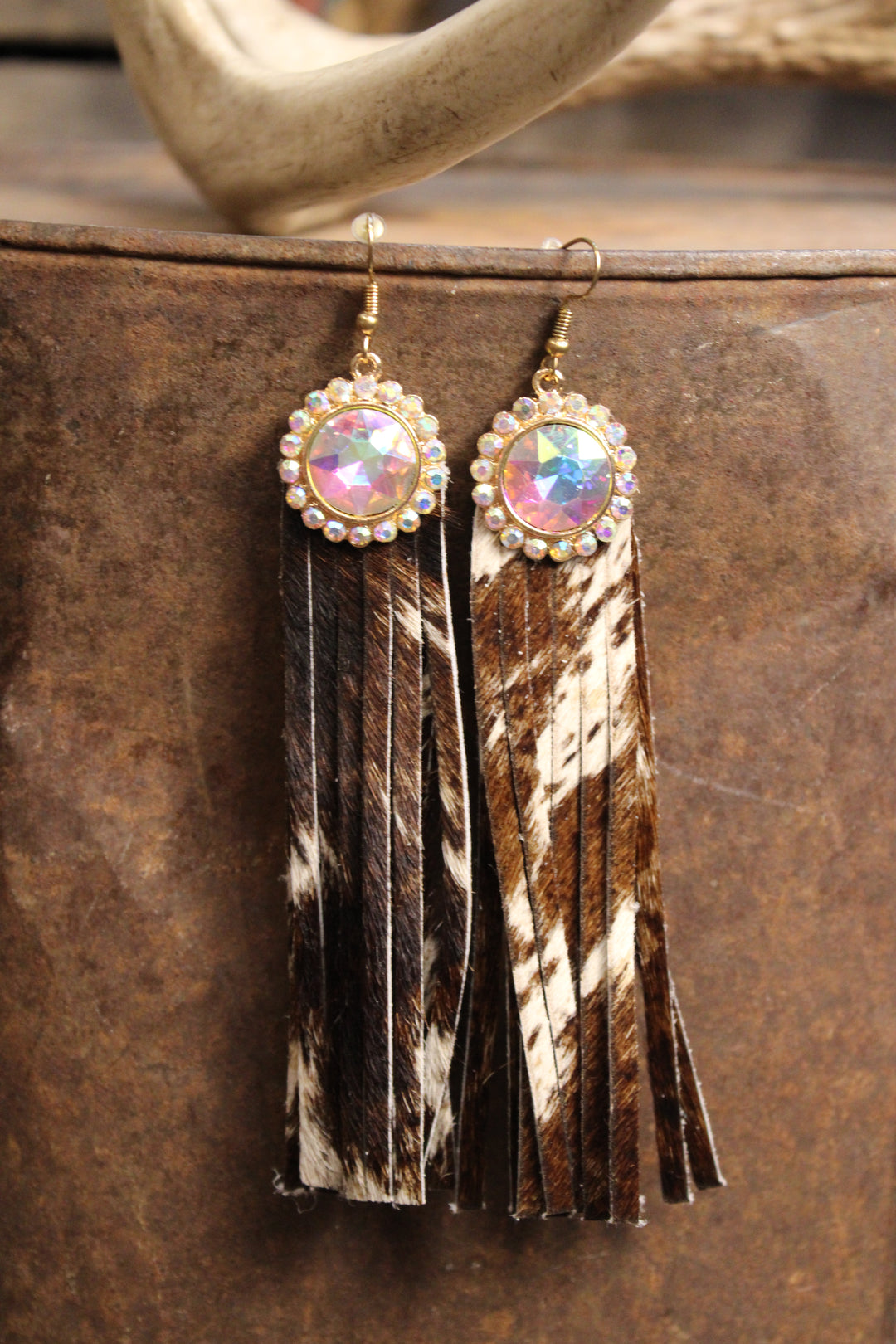 Cowgirl Canyon Cowhide Earrings