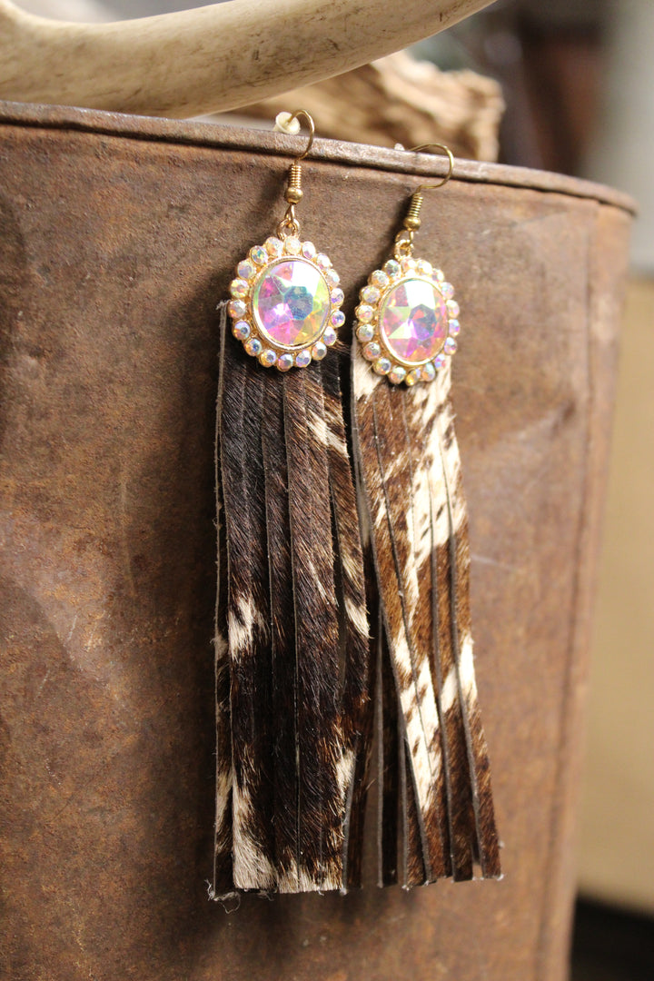 Cowgirl Canyon Cowhide Earrings