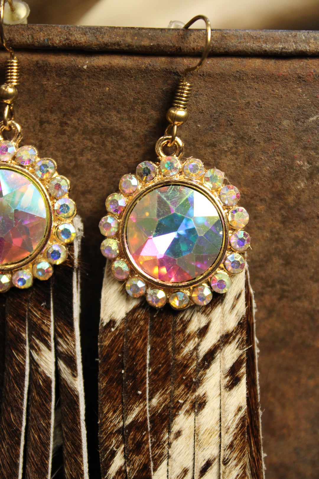 Cowgirl Canyon Cowhide Earrings