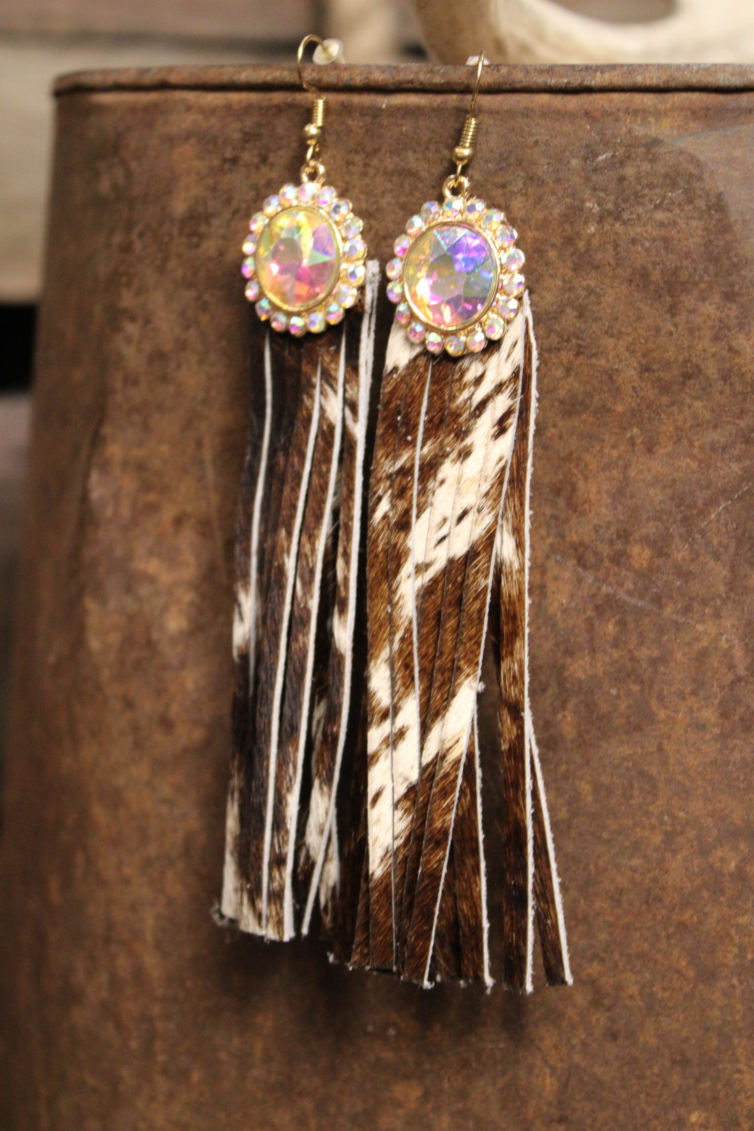 Cowgirl Canyon Cowhide Earrings