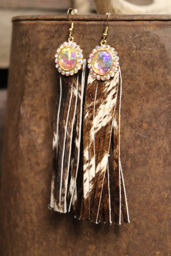 Cowgirl Canyon Cowhide Earrings