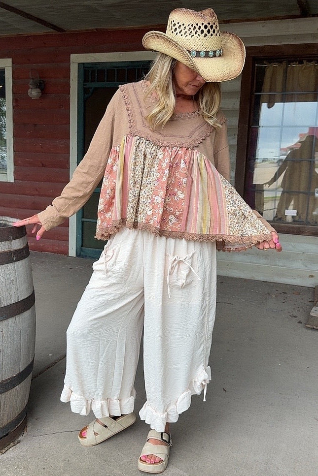 Chestnut Blossom Baby Doll Blouse
