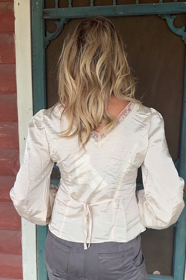 Champagne And Lace Blouse
