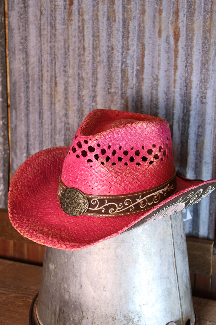 Fuchsia Frontier Cowgirl Hat