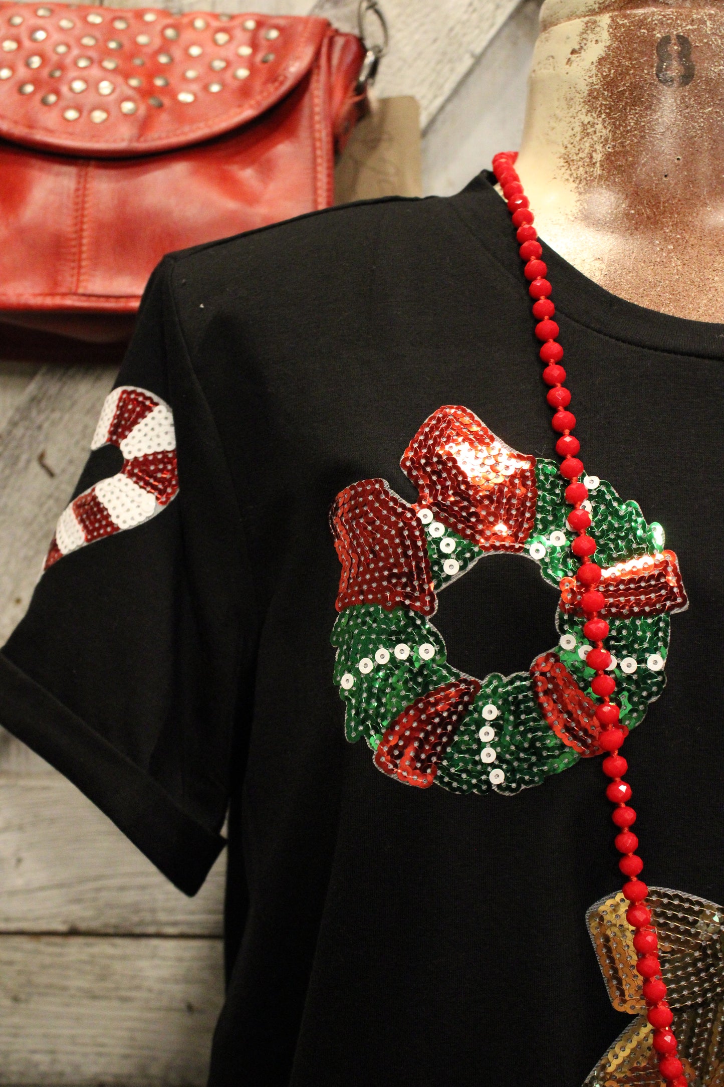 Merry And Bright Christmas Sequin Tee