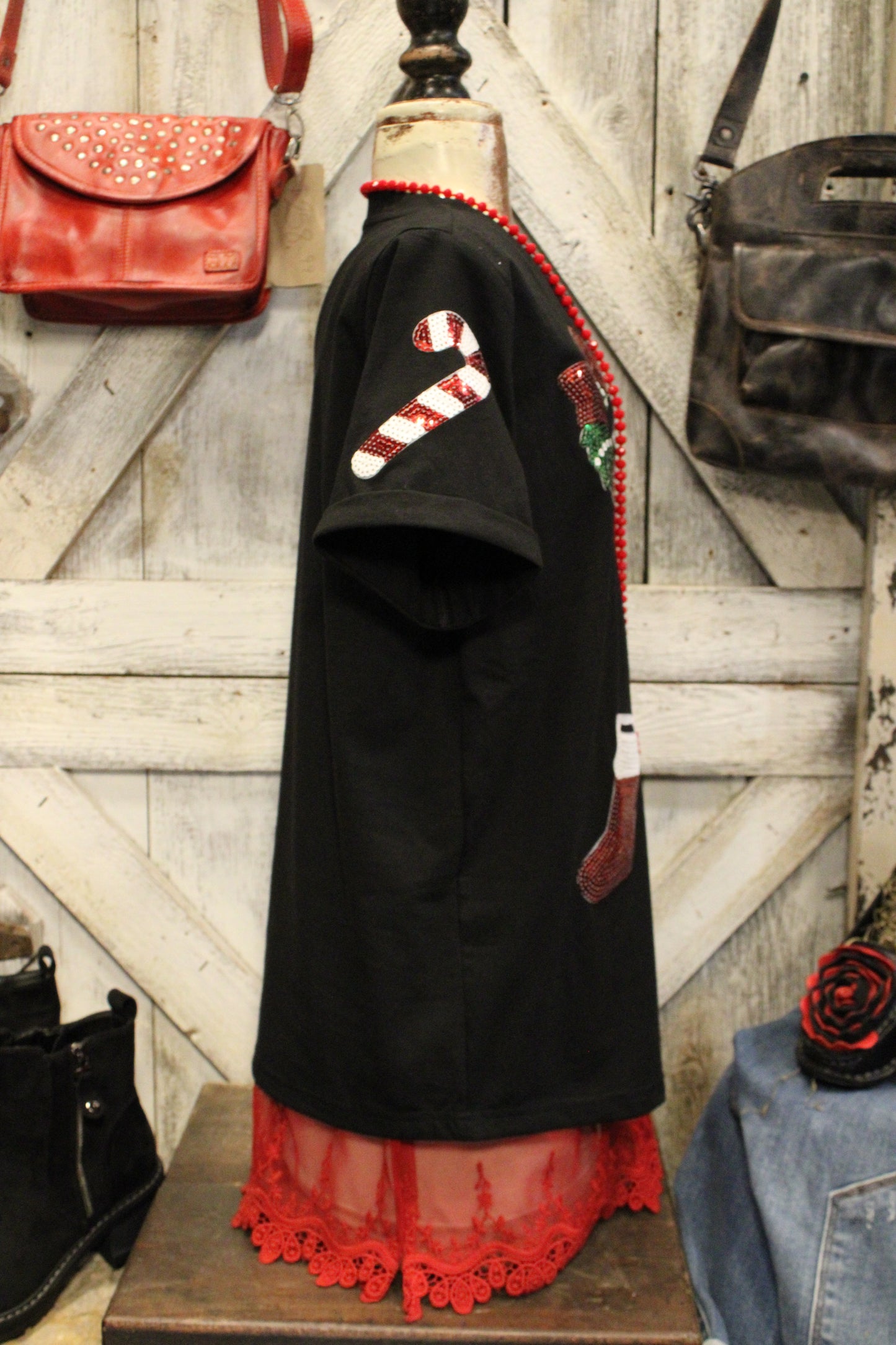 Merry And Bright Christmas Sequin Tee