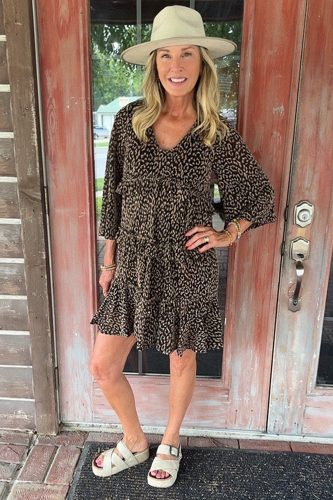 Leopard Luxe Shimmer Dress