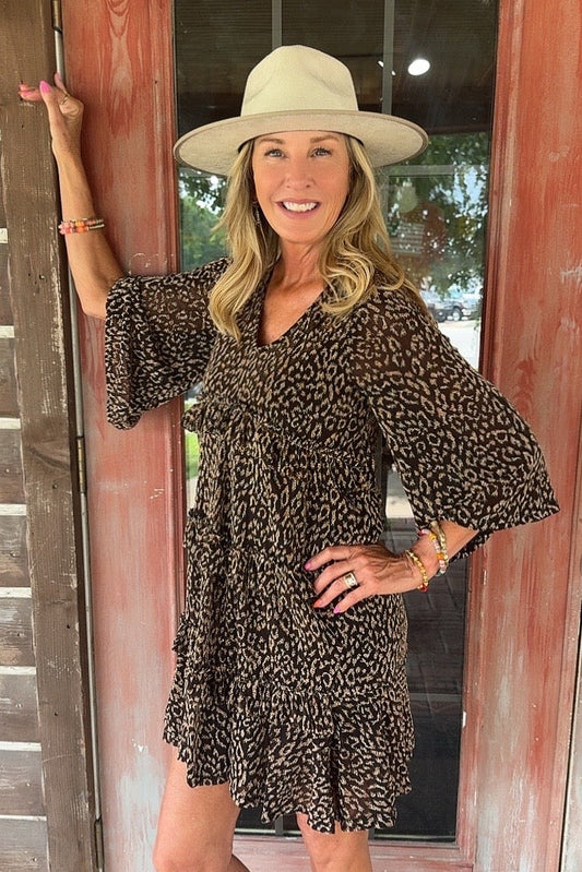 Leopard Luxe Shimmer Dress