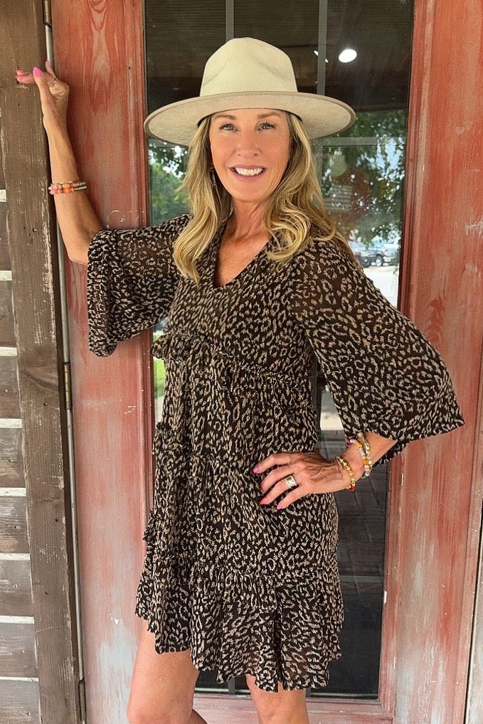 Leopard Luxe Shimmer Dress