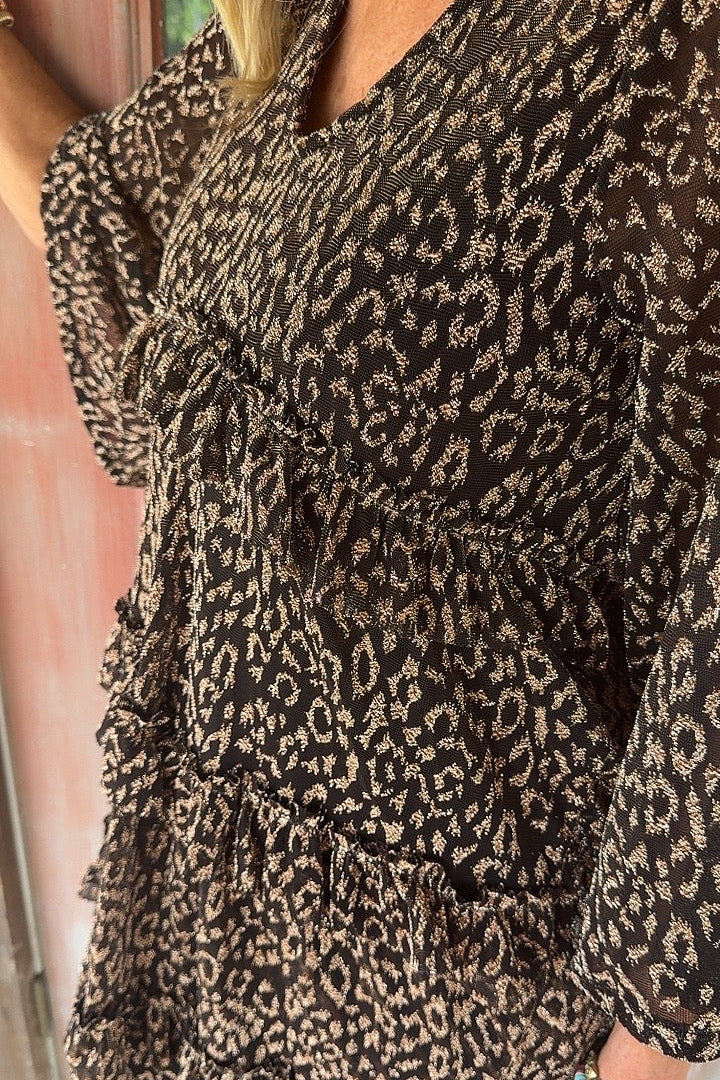 Leopard Luxe Shimmer Dress