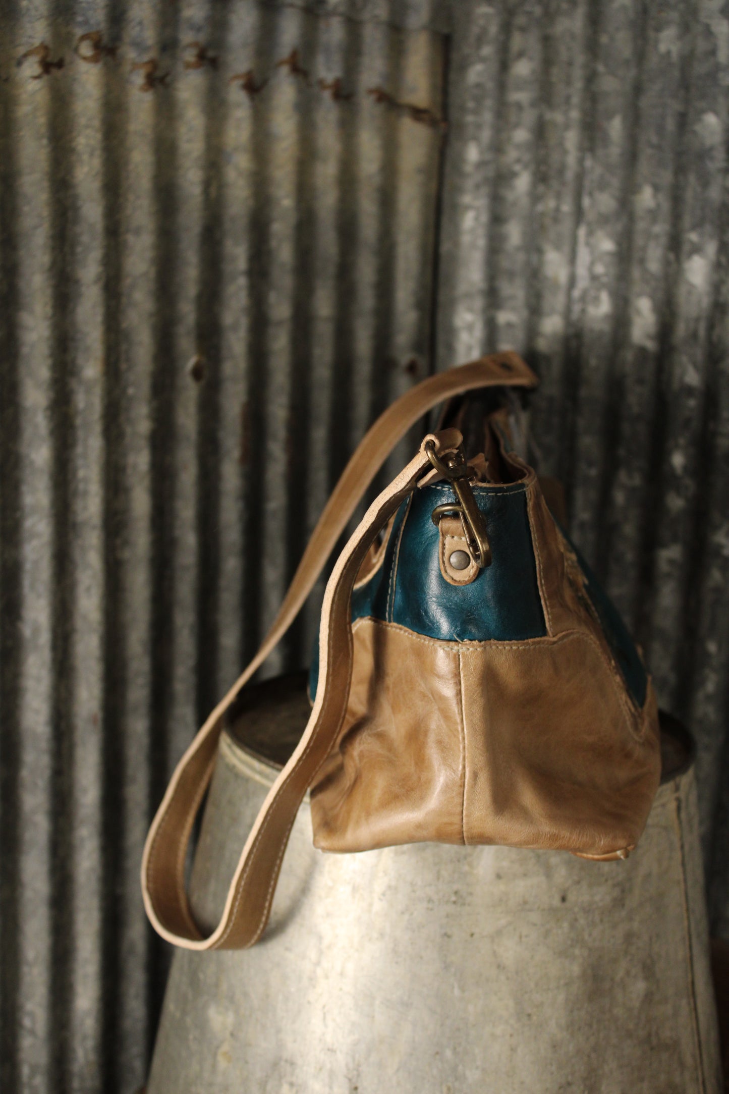 Bed|Stu Hyperbolic Oats Arctic Teal Rustic Handbag