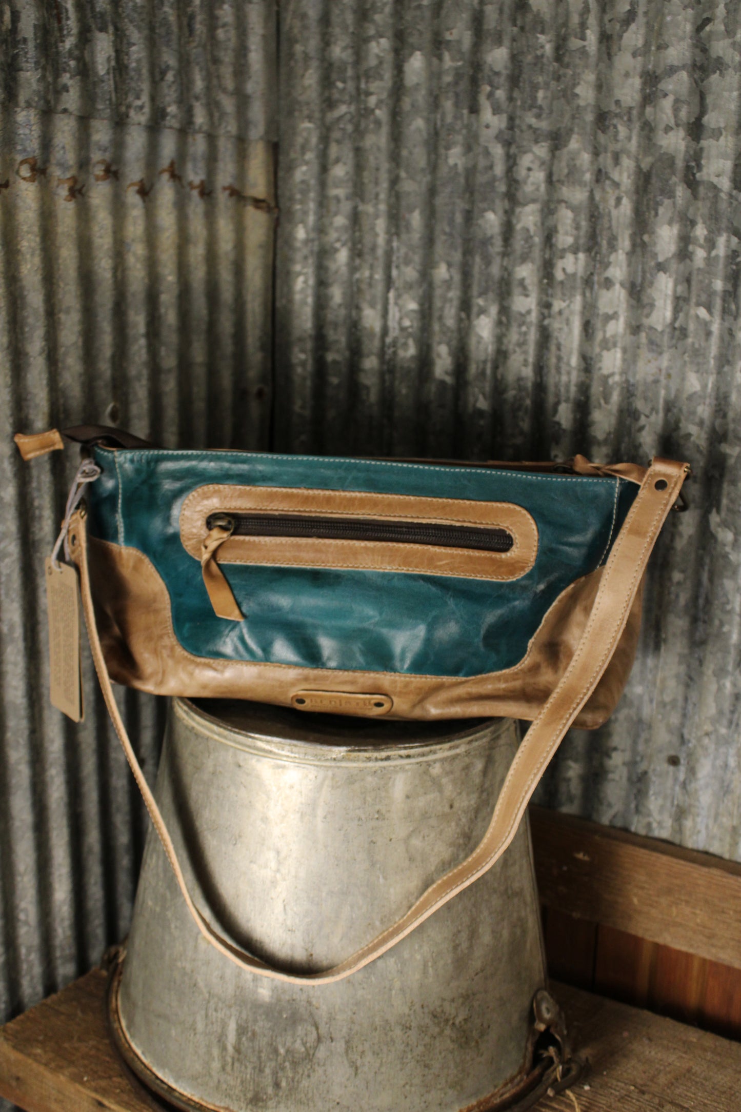 Bed|Stu Hyperbolic Oats Arctic Teal Rustic Handbag