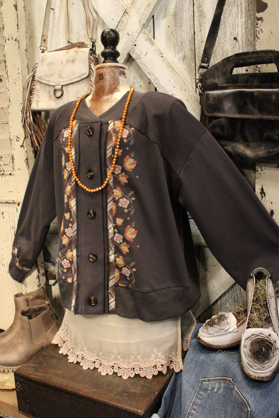 Brown Sugar Button Up Sweater