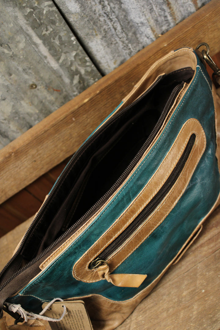 Bed|Stu Hyperbolic Oats Arctic Teal Rustic Handbag