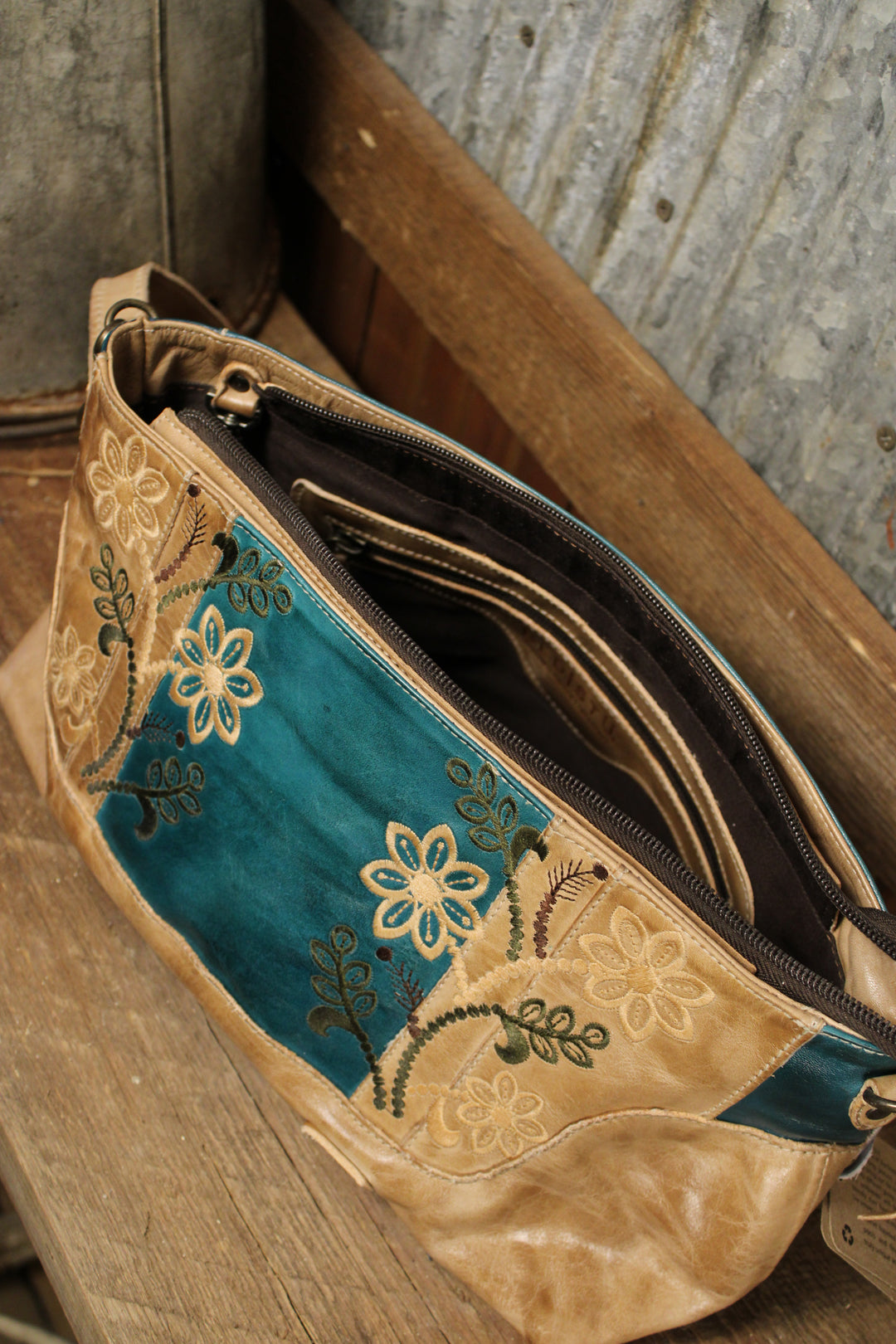 Bed|Stu Hyperbolic Oats Arctic Teal Rustic Handbag